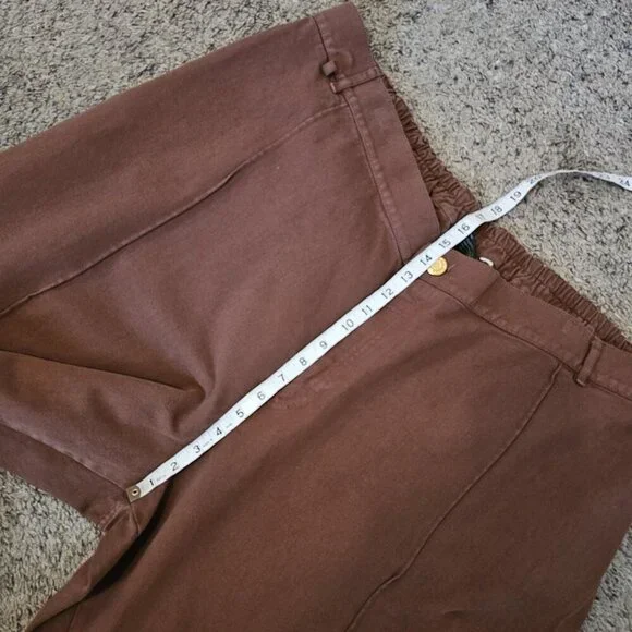 Big Bud Press Western Pants Burnt Terracotta Wide Leg Cotton Pintuck 5XL Petite - Picture 9 of 12